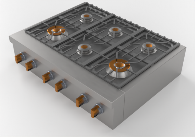 Elettrodomestici 3D - Fornello a gas - Monogram -...