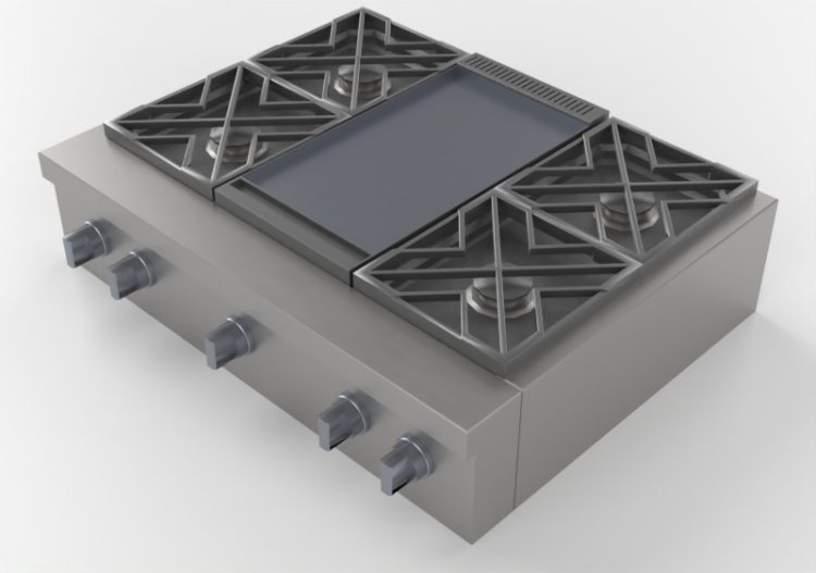 Elettrodomestici 3D - Fornello a gas - Monogram -...