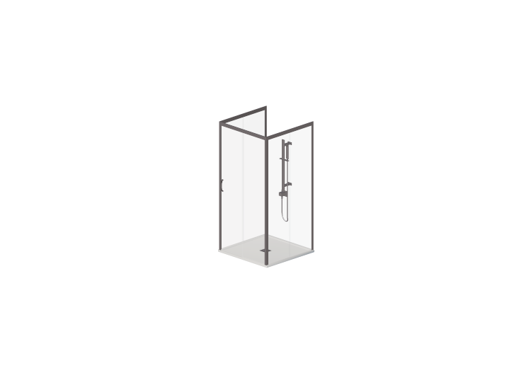 Duchas 3D - Plato ducha con mampara 100x100cm - ACCA... Duchas 3D - Plato ducha con mampara 100x100cm - ACCA...