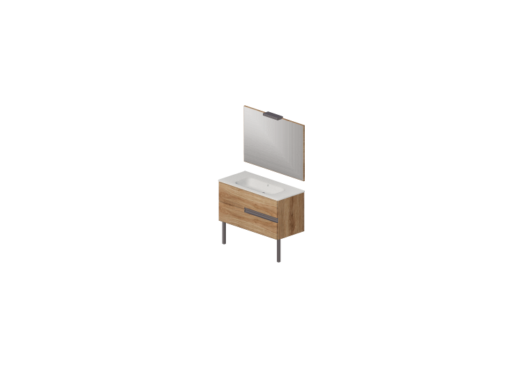 Muebles 3D - Lavabo con mueble y espejo - ACCA software Muebles 3D - Lavabo con mueble y espejo - ACCA software