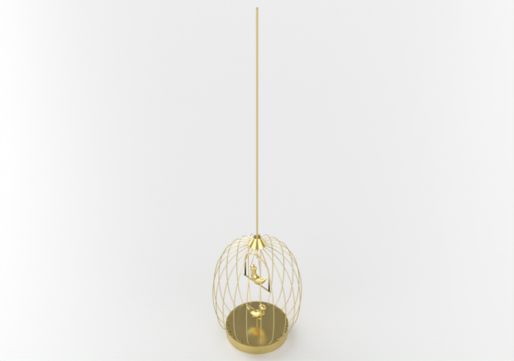 3D Schwebende Lampe - Vergoldeter Kronleuchter - Horm -...