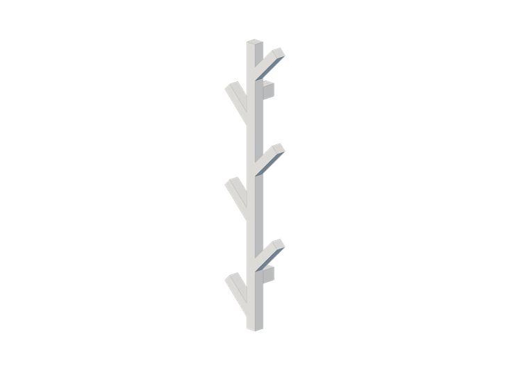 3D Accessories - Lacquered wooden coat rack - Ikea - Tjusig... 3D Accessories - Lacquered wooden coat rack - Ikea - Tjusig...