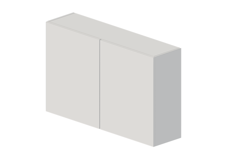 Armários aéreos 3D - Armário em madeira lacada - Ikea -... Armários aéreos 3D - Armário em madeira lacada - Ikea -...