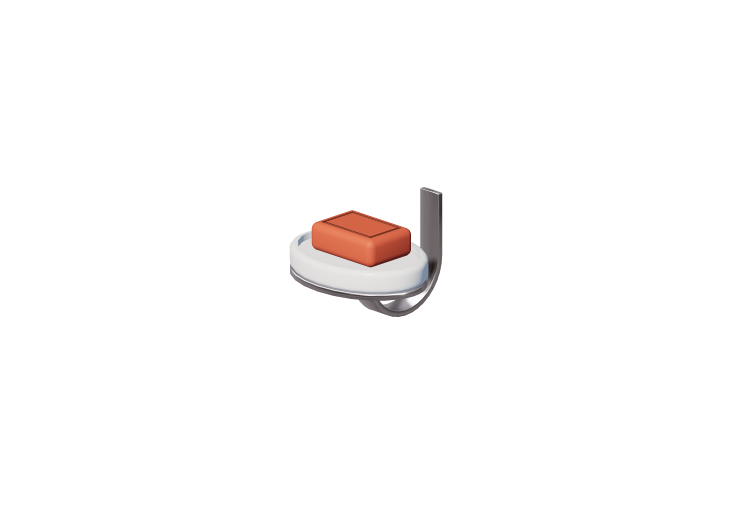 Accessori 3D - Porta sapone da appoggio - Riva - ACCA... Accessori 3D - Porta sapone da appoggio - Riva - ACCA...