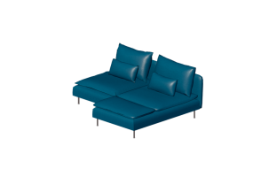 Sof&aacute;s 3D - Sof&aacute; de tecido - Ikea - S&ouml;derhamn