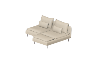 Poltronas y Sofás 3D - Sofá de tela - Ikea - Söderhamn