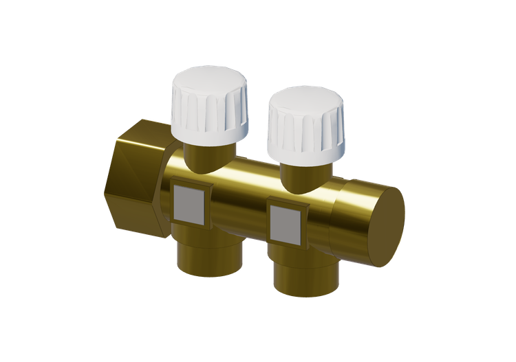 Coletor simples componível 2 derivações - Caleffi Coletor simples componível 2 derivações - Caleffi