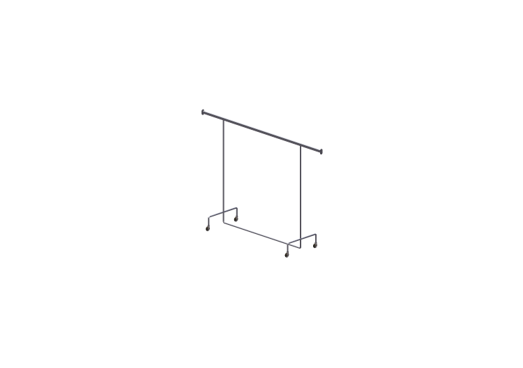 3D Aussteller - Garderobenständer mit Rädern 160cm - ACCA... 3D Aussteller - Garderobenständer mit Rädern 160cm - ACCA...