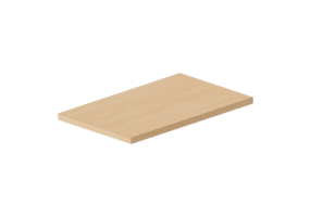 Armoires sup&eacute;rieures 3D - Plan &eacute;tag&egrave;re 50x30cm bord &agrave; equerre