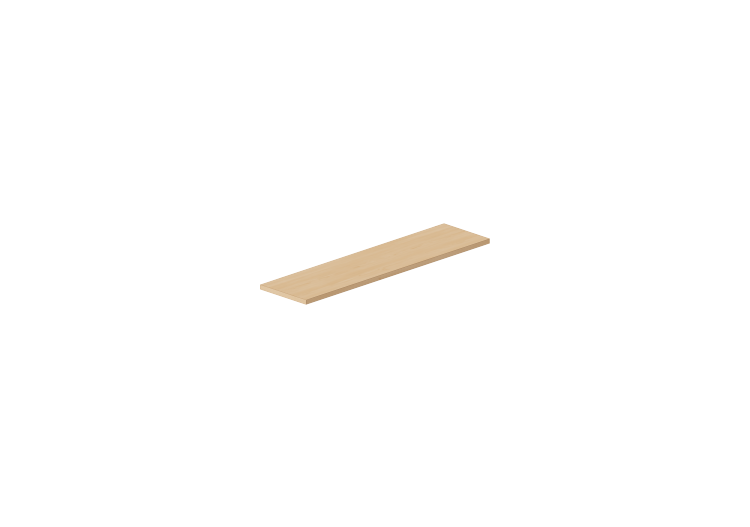 3D Hanging cabinets - Shelf top 100x25cm with squared edges... 3D Hanging cabinets - Shelf top 100x25cm with squared edges...