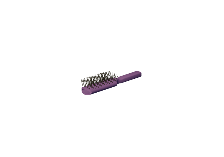 Accesorios 3D - Cepillo para el cabello - ACCA software Accesorios 3D - Cepillo para el cabello - ACCA software