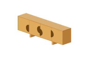 3D Furniture - Lacquered wooden buffet - Artzzi - Egeo