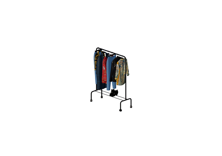 3D Modelle - Garderobenständer mit Kleidung - ACCA software 3D Modelle - Garderobenständer mit Kleidung - ACCA software