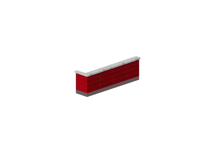 3D Bartheken - Bartheke linear 380x900cm - ACCA software 3D Bartheken - Bartheke linear 380x900cm - ACCA software