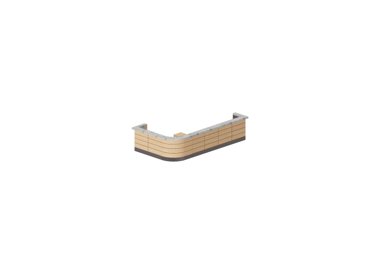 3D Bartheken - Bartheke linear 520x290cm - ACCA software 3D Bartheken - Bartheke linear 520x290cm - ACCA software
