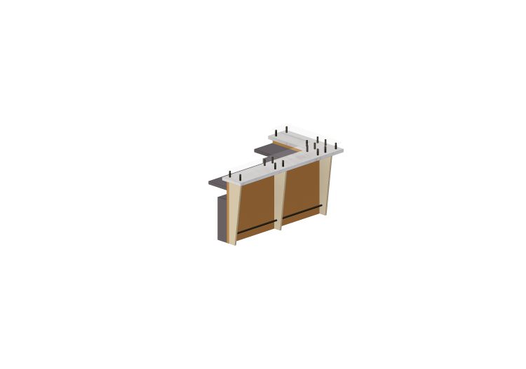 Banconi 3D - Bancone lineare 200x60cm - ACCA software Banconi 3D - Bancone lineare 200x60cm - ACCA software