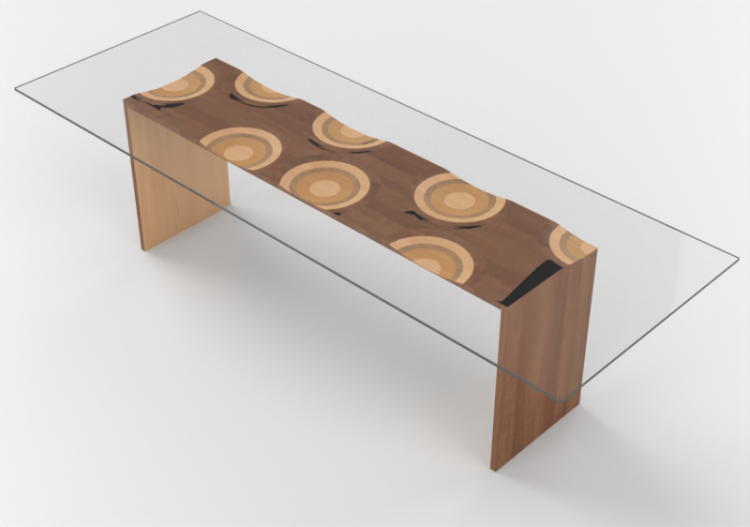 3D Tisch - Glastisch - Horm - Ripples - ACCA software