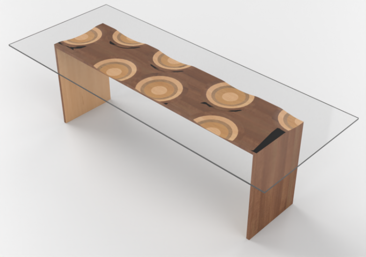 3D Tisch - Glastisch - Horm - Ripples - ACCA software