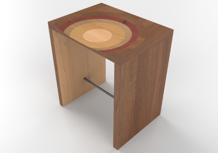 3D Chairs - Wooden stool - Horm - Ripples - ACCA software