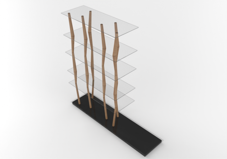 3D Bookshelves and Containers - Glass bookshelf - Horm -...