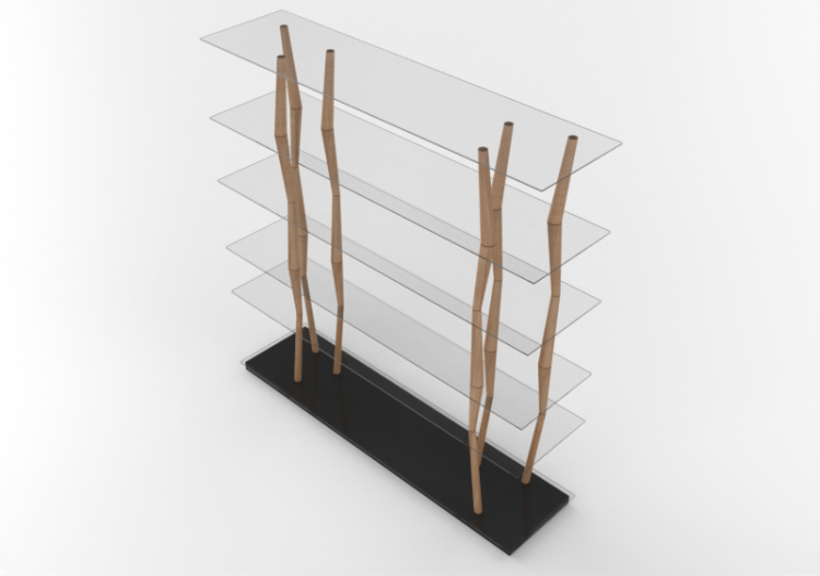 Librerías y Contenedores 3D - Librería de vidrio - Horm -...