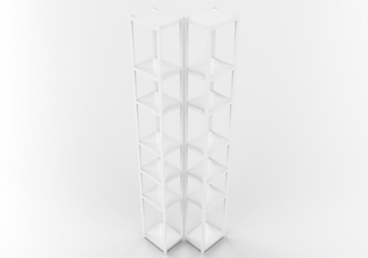 3D Book shelf - Lacquered wooden bookshelf - Horm – Singles...
