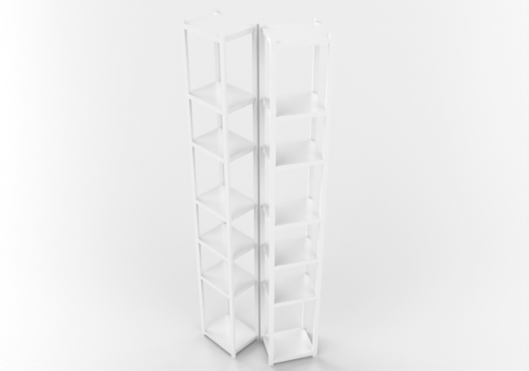 Librerie 3D - Libreria in legno laccato - Horm – Singles...