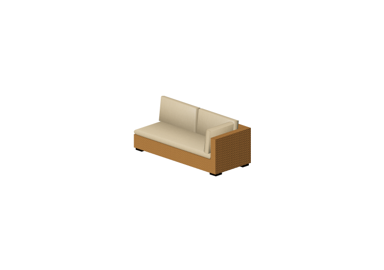 3D Stühle und Sofas - Rattan Sofa mit linker Rücken- und... 3D Stühle und Sofas - Rattan Sofa mit linker Rücken- und...
