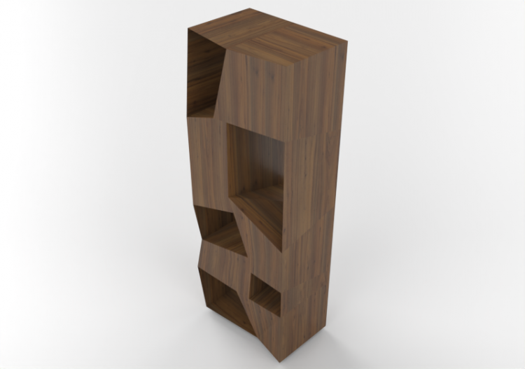 Bibliothèque 3D - Vaisselier en bois - Horm - Riddled Totem...