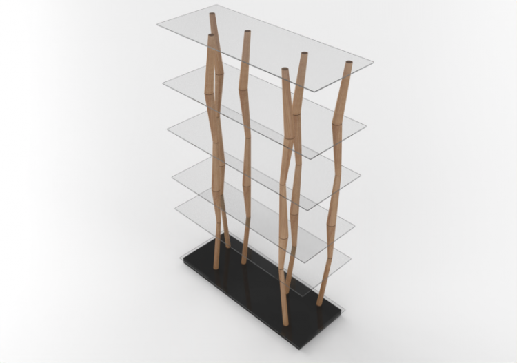 3D Bookshelves and Containers - Glass bookshelf - Horm -...