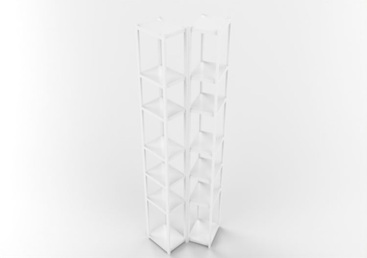 Librerie 3D - Libreria in legno laccato - Horm – Singles 65...