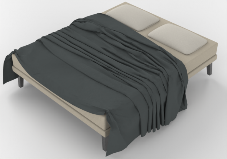 Letti 3D - Letto matrimoniale - Horm - Sommier Ebridi -...