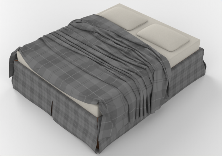 Camas y Mesitas de noche 3D - Cama matrimonial - Horm -...