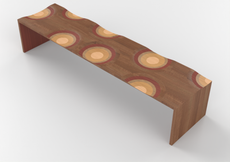 3D Benches - Wooden bench - Horm - Ripples Indoor - ACCA...