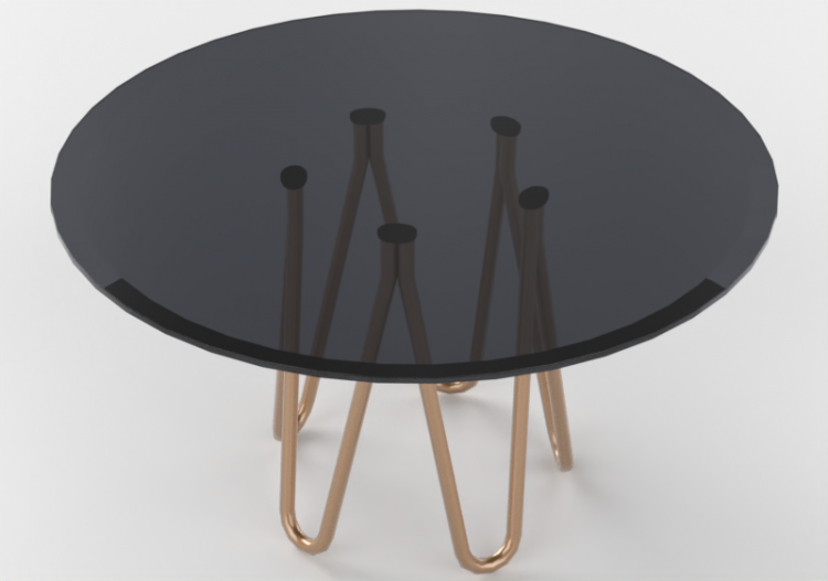 3D Tables - Glass table - Horm - Meduse - ACCA software