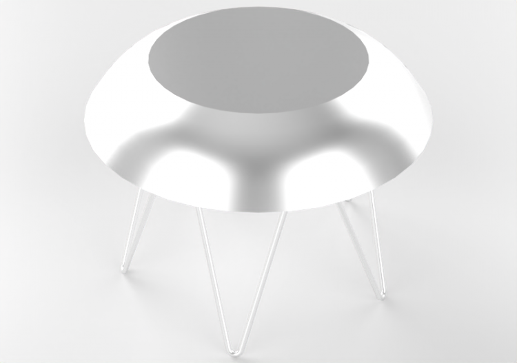3D Tables - Metal Table - Horm - Meduse - ACCA software