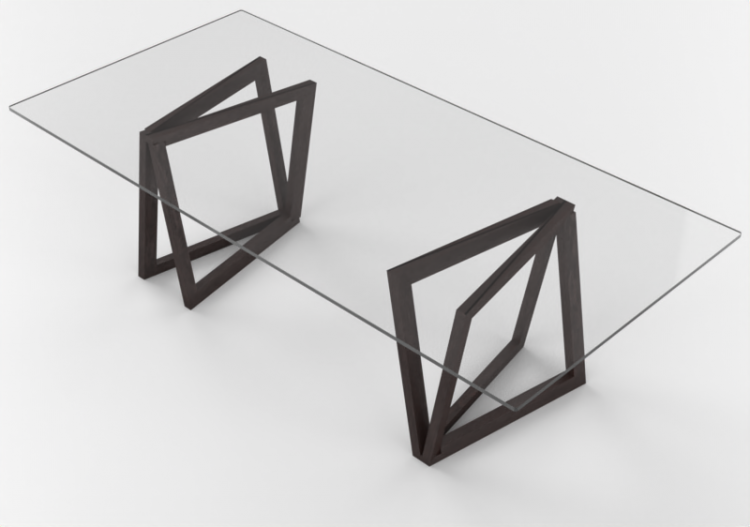 3D Tables - Glass table - Horm - Quadror Rettangolare -...