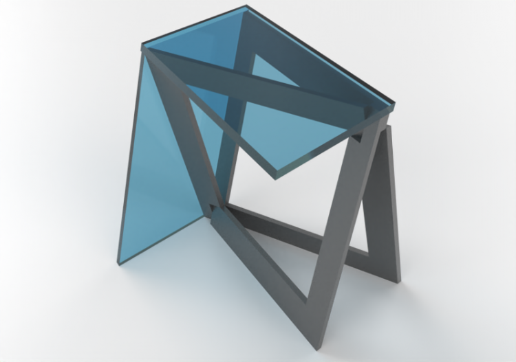 Tavoli 3D - Tavolino in vetro - Horm - Quadror 1 - ACCA...