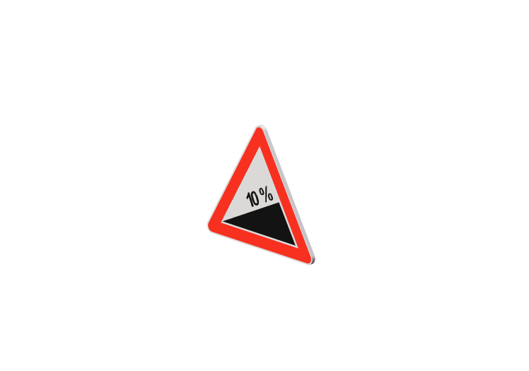 3D Signage - Steep hill - ACCA software 3D Signage - Steep hill - ACCA software