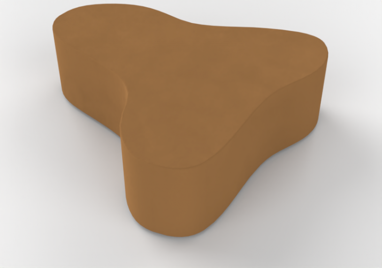 Divani 3D - Pouf in pelle - Horm - Nina - ACCA software