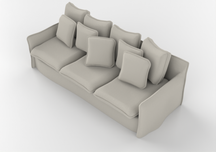 3D Sessel und Sofas - Sofa aus Stoff - Horm - Milos - ACCA...