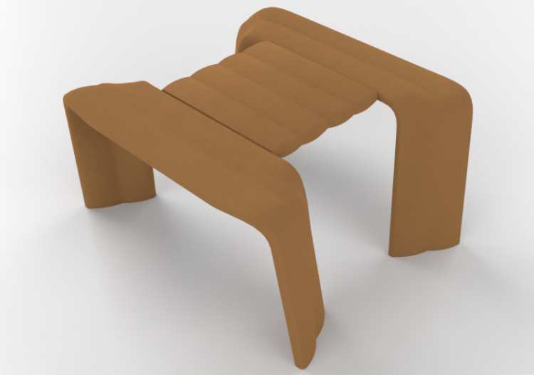 Divans 3D - Pouf en cuir - Horm - Nuance - ACCA software