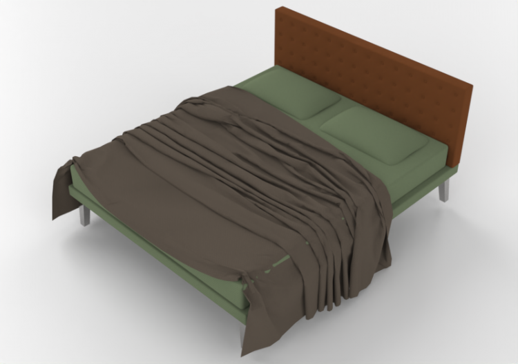 Letti 3D - Letto matrimoniale - Horm - Ebridi Trapuntato -...