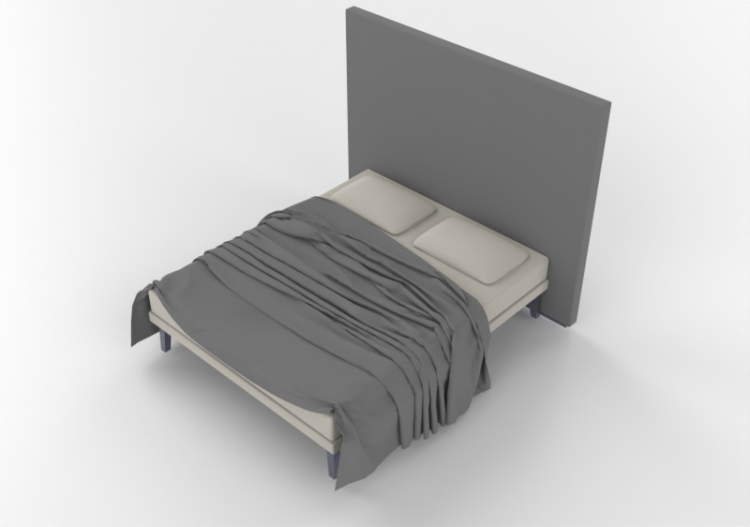 Camas y Mesitas de noche 3D - Cama matrimonial - Horm -...