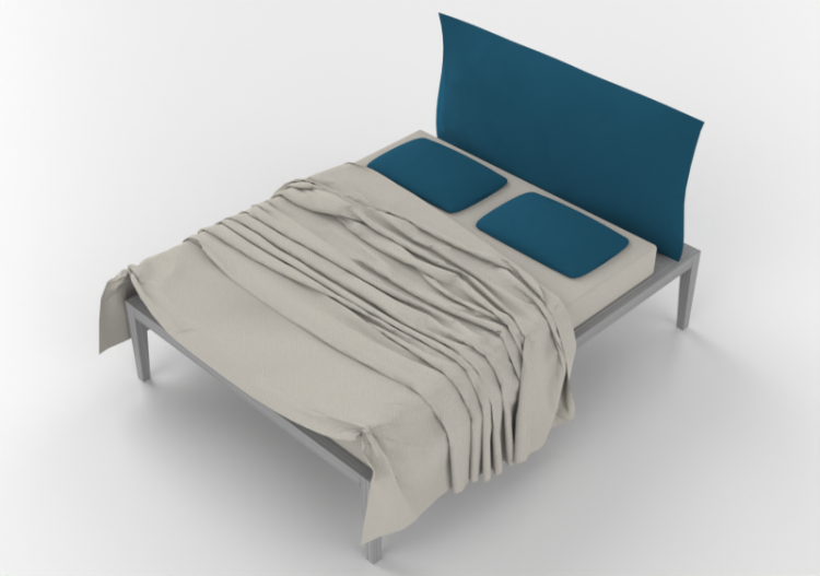 Lits 3D - Lit deux places - Horm - Moheli - ACCA software