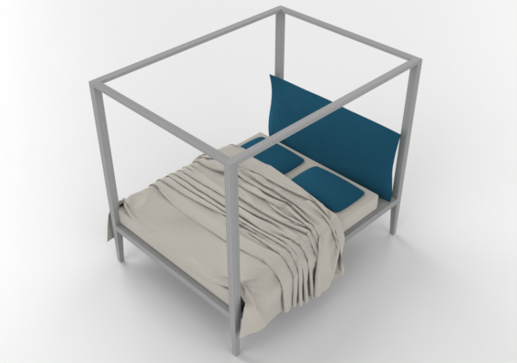 3D Beds - Double Bed - Horm - Moheli Canopy - ACCA software