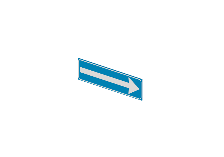 3D Signage - Parallel One way roads - ACCA software 3D Signage - Parallel One way roads - ACCA software