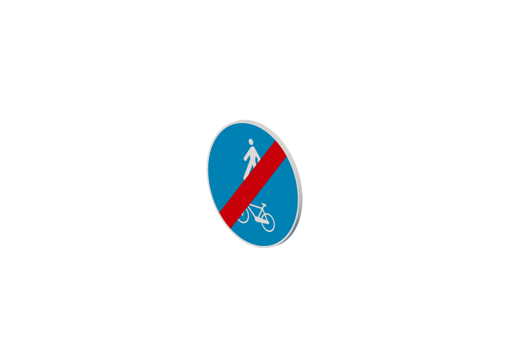 Señalización 3D - Fin carril peatonal y bici - ACCA... Señalización 3D - Fin carril peatonal y bici - ACCA...
