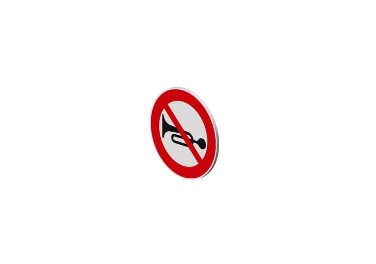 3D Signage - Acoustic signals prohibited - ACCA software 3D Signage - Acoustic signals prohibited - ACCA software