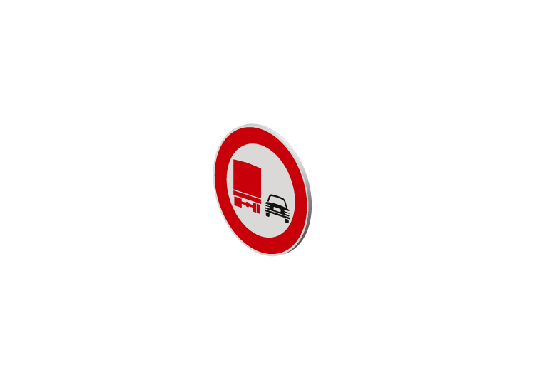Señalización 3D - Adelantamiento prohibido para camiones -... Señalización 3D - Adelantamiento prohibido para camiones -...
